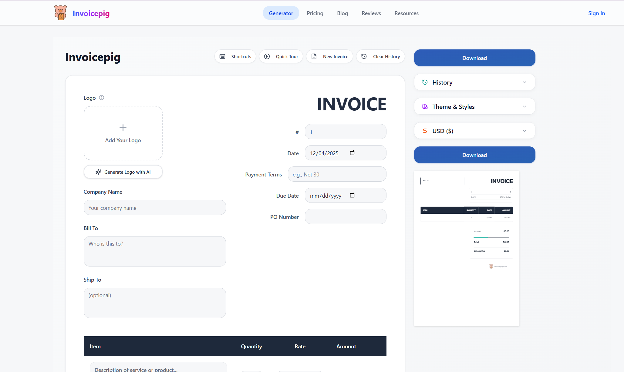 InvoicePig
